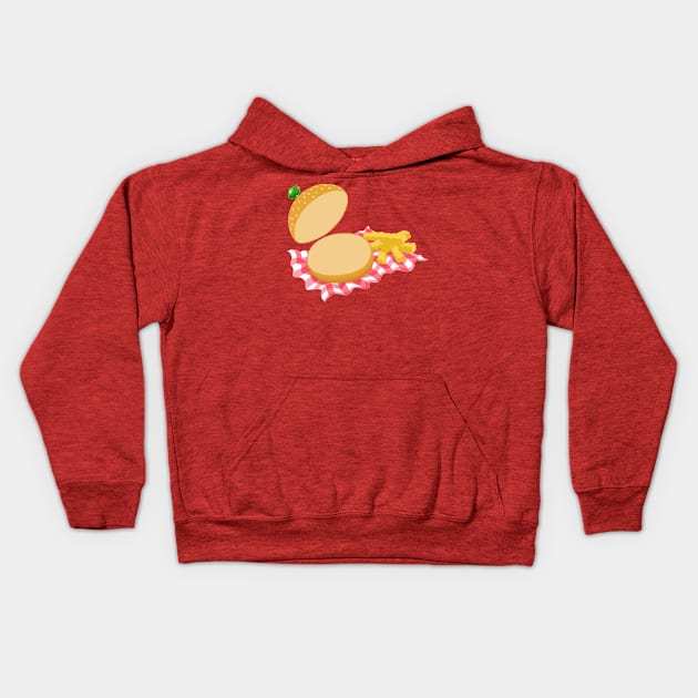 Nothing Burger Kids Hoodie by jitterteez